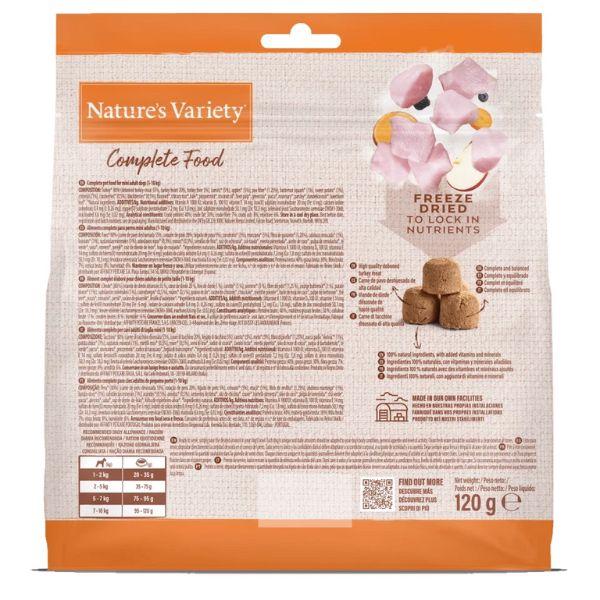 Nature’s Variety Freeze Dried Mini Dog Food 120g – High Protein Turkey Recipe, Hypoallergenic Adult Kibble, Grain Free Turkey Treats
