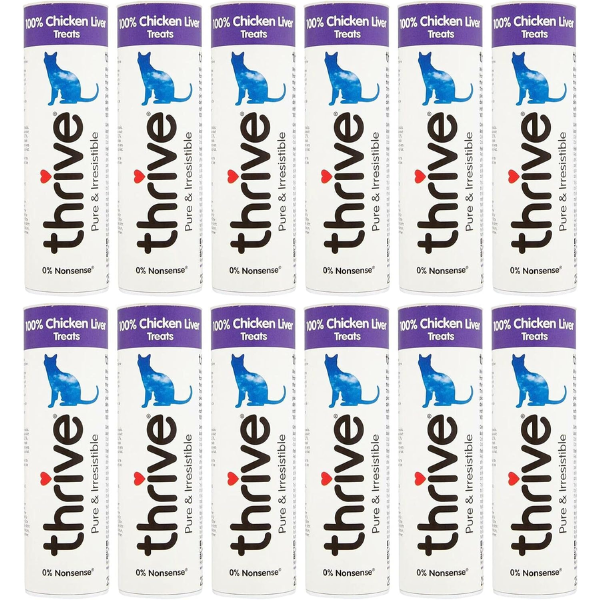Thrive Cat Treats 100% Chicken Liver Tubes 25g x 12