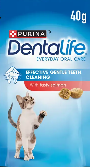 Purina DentaLife Salmon Flavor Cat Dental Treats (40g - 8 Pack)