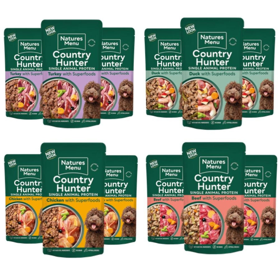 Natures Menu Country Hunter Superfood Selection Pouches for Dogs 12 X 150g Variety MultiPack