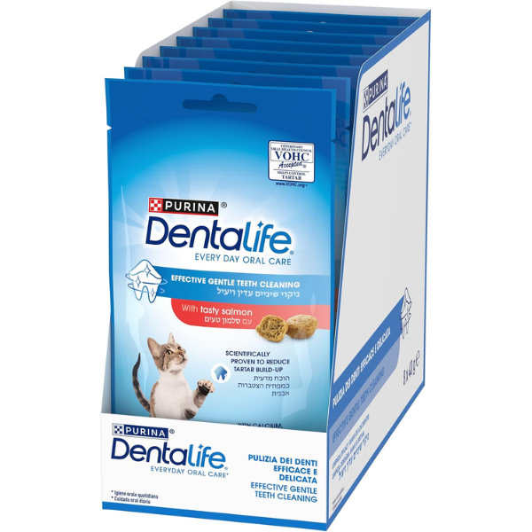 Purina DentaLife Salmon Flavor Cat Dental Treats (40g - 8 Pack)