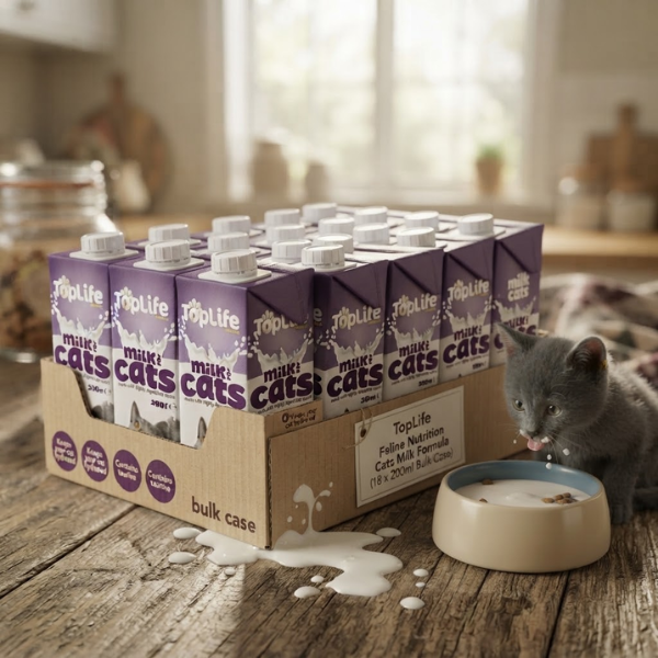 TopLife Feline Nutrition Cats Milk Formula (18 x 200ml Bulk Case)