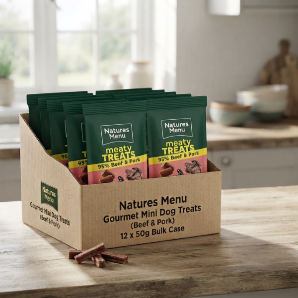 Natures Menu Gourmet Mini Dog Treats (Beef & Pork | 12 x 50g Bulk Case)