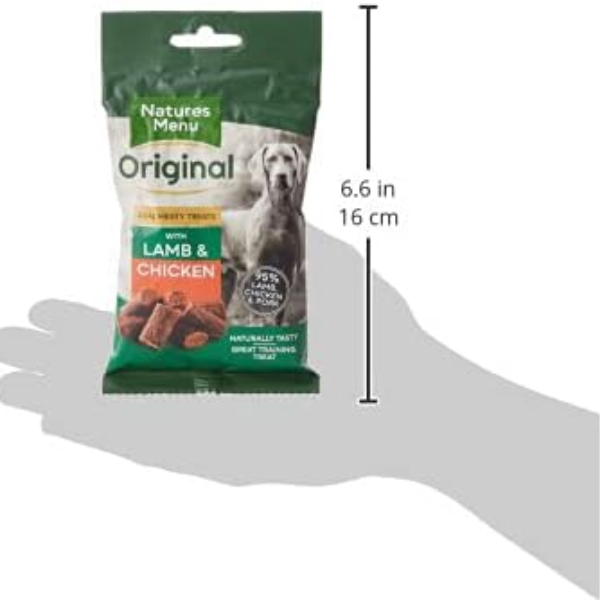 Natures Menu Meaty Lamb & Chicken Dog Treats Multi-Pack - 50g (12 Pack)