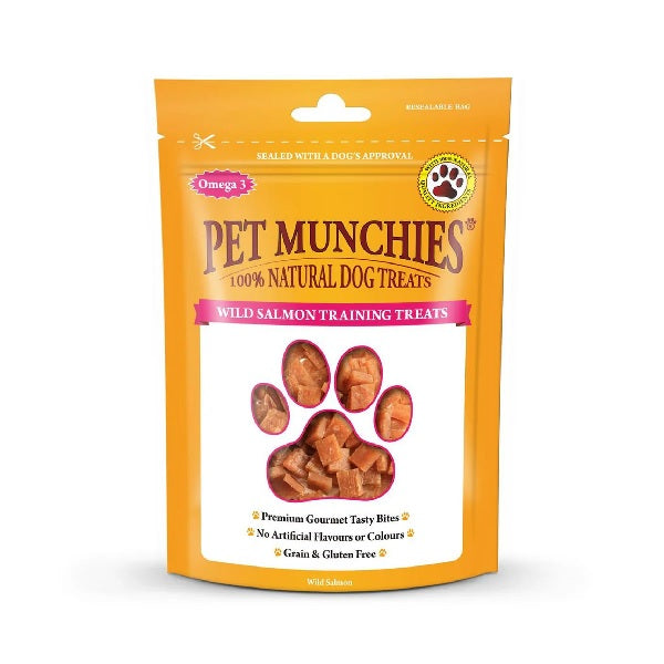 Pet Munchies Natural Wild Salmon Dog Training Treats | 50g Multi-Pack (8 Pack)